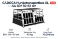 stabile Hundebox aus Aluminium für unterwegs