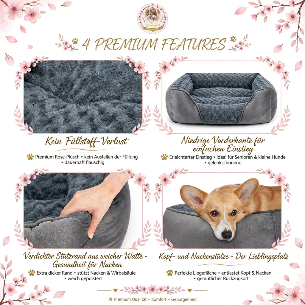 Kuschel-Hundebett Weich & Stützend - Der Lieblingsplatz