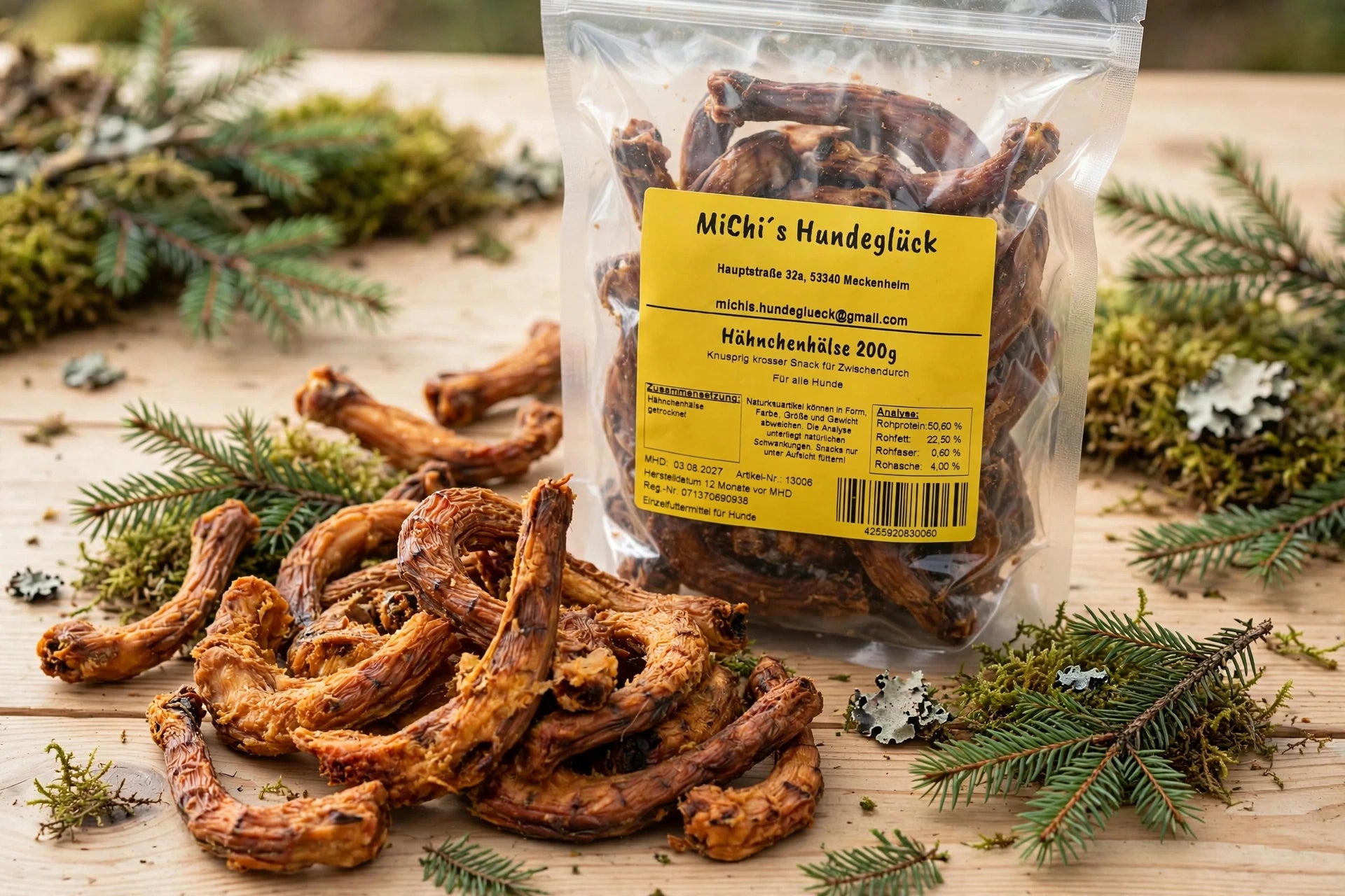HÄHNCHENHÄLSE 200g – Knusprig krosser Snack für Zwischendurch 🐔
