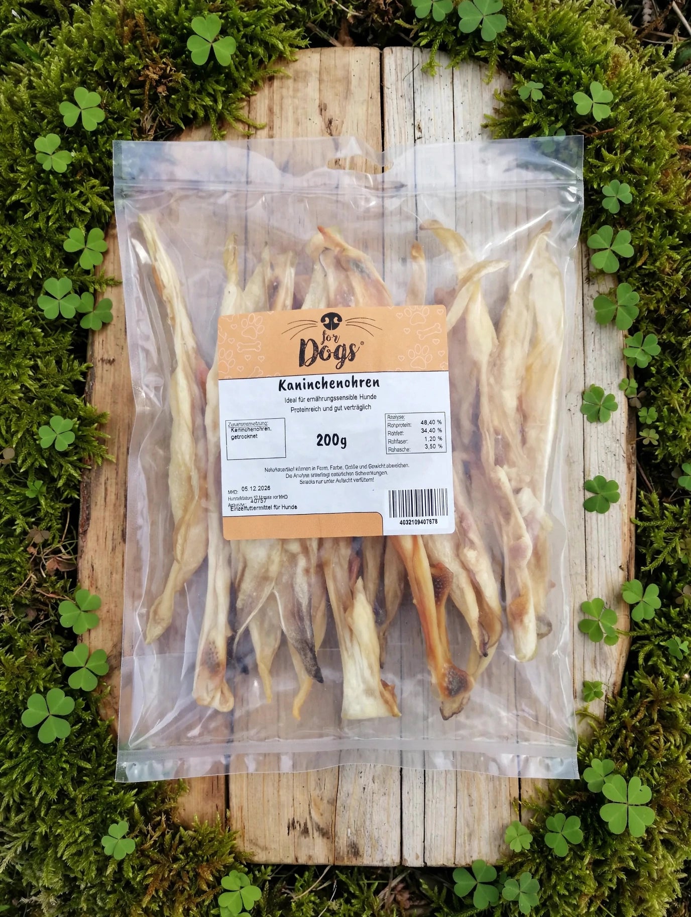 Kaninchenohren ohne Fell 200g – Fettarm & Hypoallergen