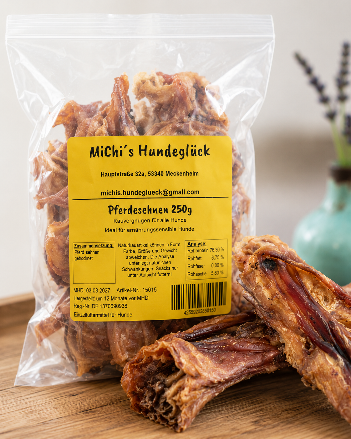 PFERDESEHNEN 250g – Der zähe Natur-Chew für Power-Kauer 🐴